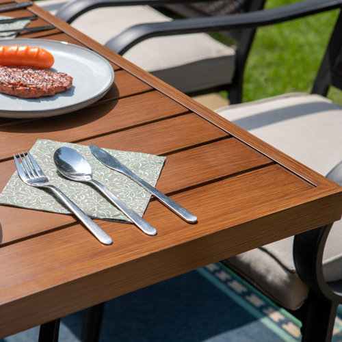 Lark Manor Ballarat 8 Person Square Outdoor Dining Set with Cushions